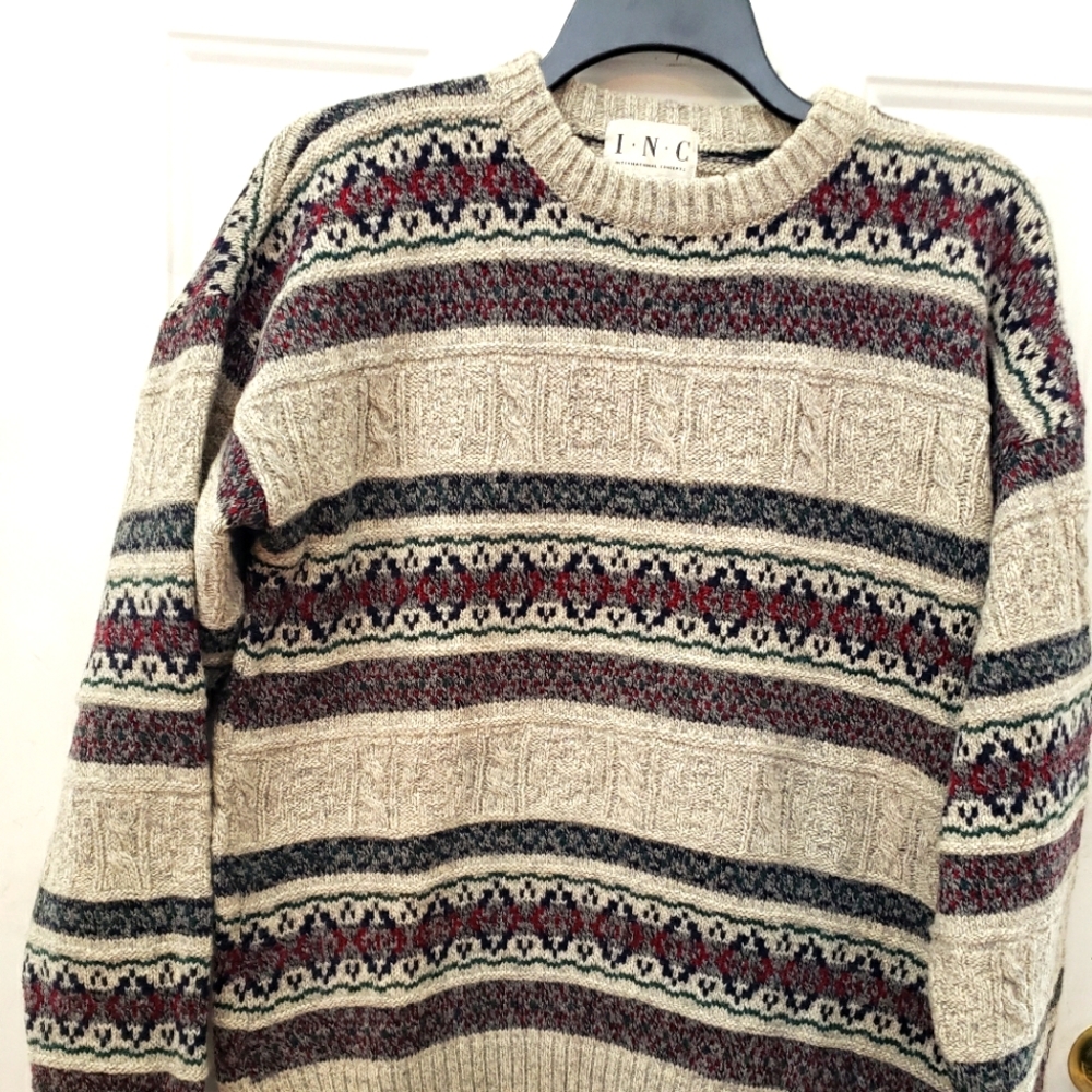 Mens Inc International Concepts Vintage Wool Sweater New never worn Large